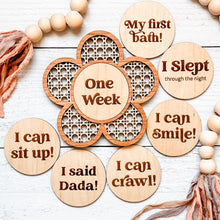 Load image into Gallery viewer, Rattan Flower Baby Milestone Set