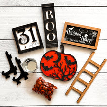 Load image into Gallery viewer, Fall/Halloween Reversible Tiered Tray Set