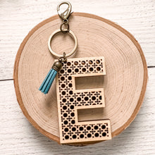 Load image into Gallery viewer, Rattan Initial Keychain