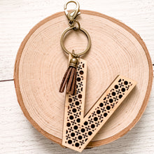 Load image into Gallery viewer, Rattan Initial Keychain