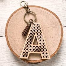 Load image into Gallery viewer, Rattan Initial Keychain
