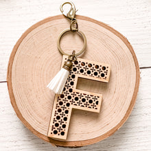 Load image into Gallery viewer, Rattan Initial Keychain
