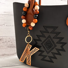 Load image into Gallery viewer, Rattan Initial Keychain