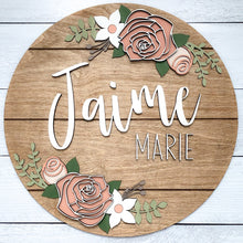 Load image into Gallery viewer, Rose Name Sign