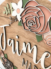 Load image into Gallery viewer, Rose Name Sign