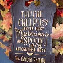 Load image into Gallery viewer, Personalized Adams Family Sign