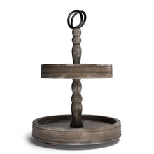 Load image into Gallery viewer, Rustic Brown Tiered Tray