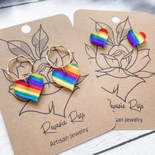 Load image into Gallery viewer, Noah’s Heart Rainbow Earrings