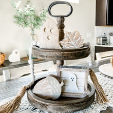 Load image into Gallery viewer, Rustic Brown Tiered Tray