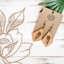 Load image into Gallery viewer, Avery's Rose Wood Earrings