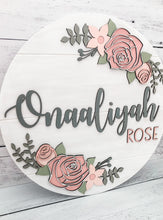 Load image into Gallery viewer, Rose Name Sign