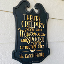 Load image into Gallery viewer, Personalized Adams Family Sign