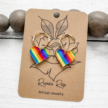 Load image into Gallery viewer, Noah’s Heart Rainbow Earrings