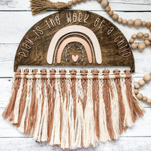 Load image into Gallery viewer, Half Circle Macrame Playroom Sign