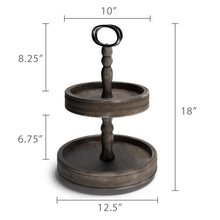Load image into Gallery viewer, Rustic Brown Tiered Tray