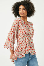 Load image into Gallery viewer, Camille Peplum  Floral Top
