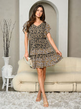Load image into Gallery viewer, Melissa Short Sleeve Print Mini Dress
