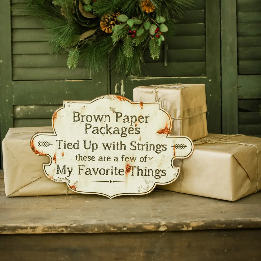 Brown Paper Packages Sign