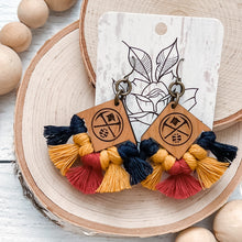 Load image into Gallery viewer, Sports Team Macrame Earrings
