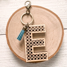 Load image into Gallery viewer, Rattan Initial Keychain
