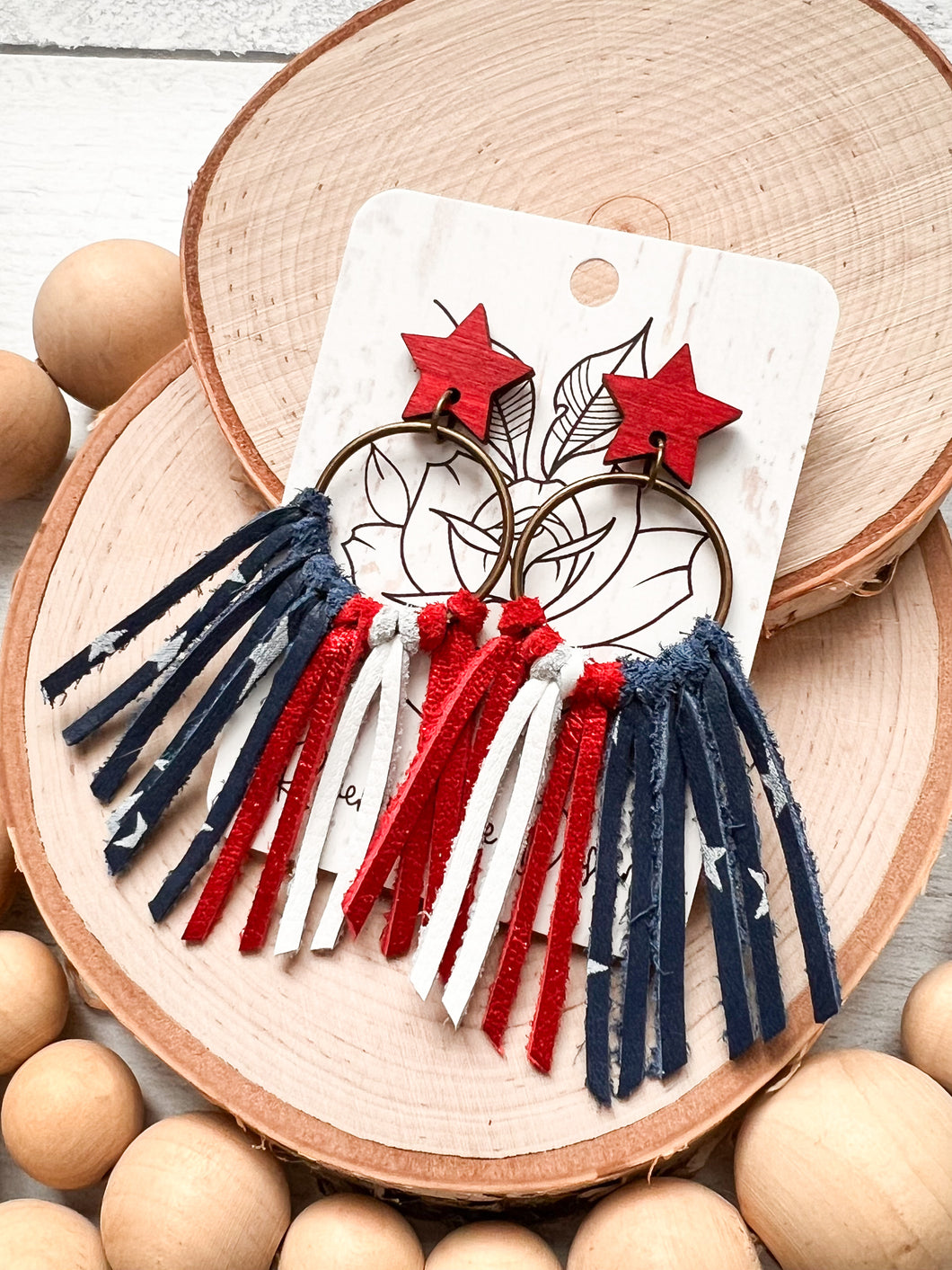 Independence Day Fringe Earrings