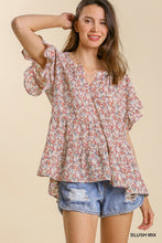 Load image into Gallery viewer, Frieda Floral Ruffle Sleeve Top
