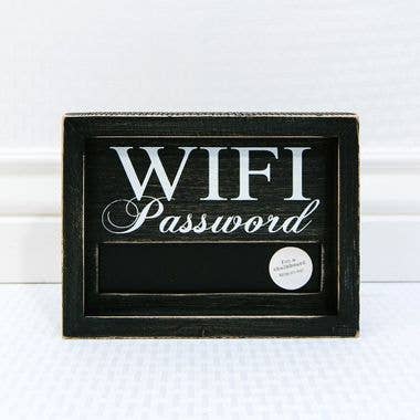 Black Wood Farmhouse Wi-Fi Sign