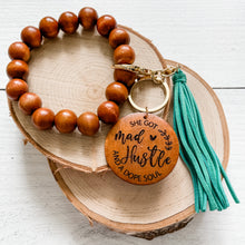 Load image into Gallery viewer, Wood Bracelet Keychain
