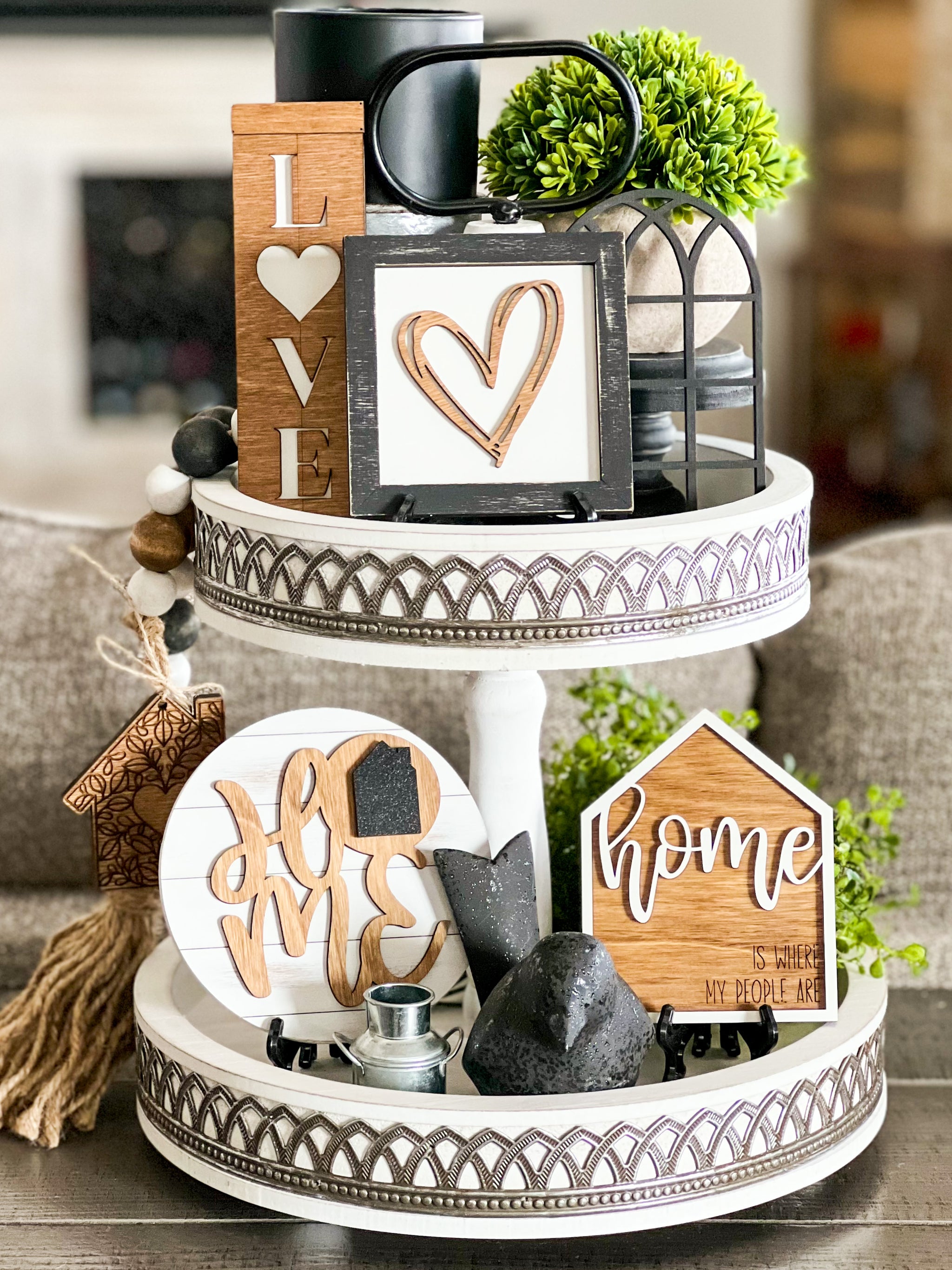 Tiered Tray Decor – Reverie Rose Designs