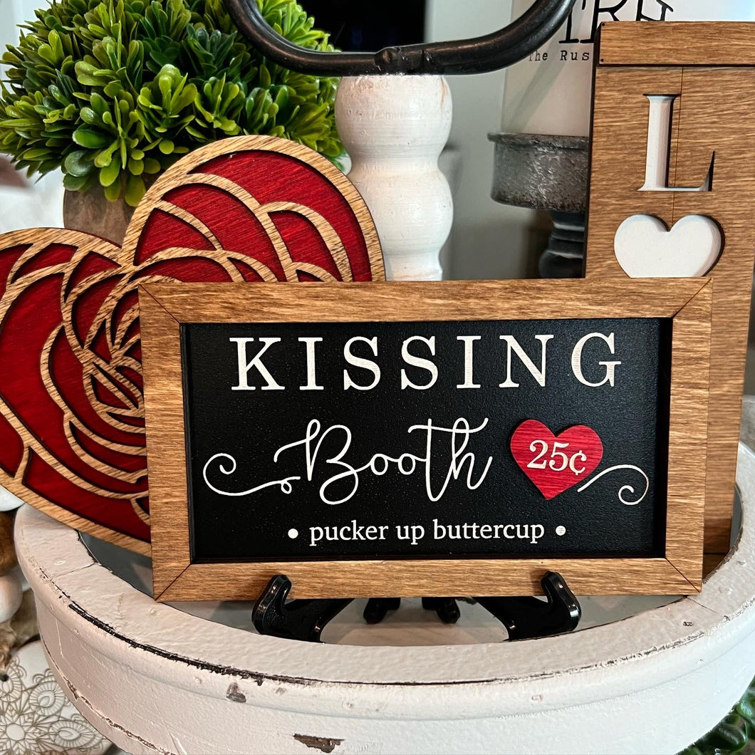 Mini Farmhouse Sign-Kissing Booth
