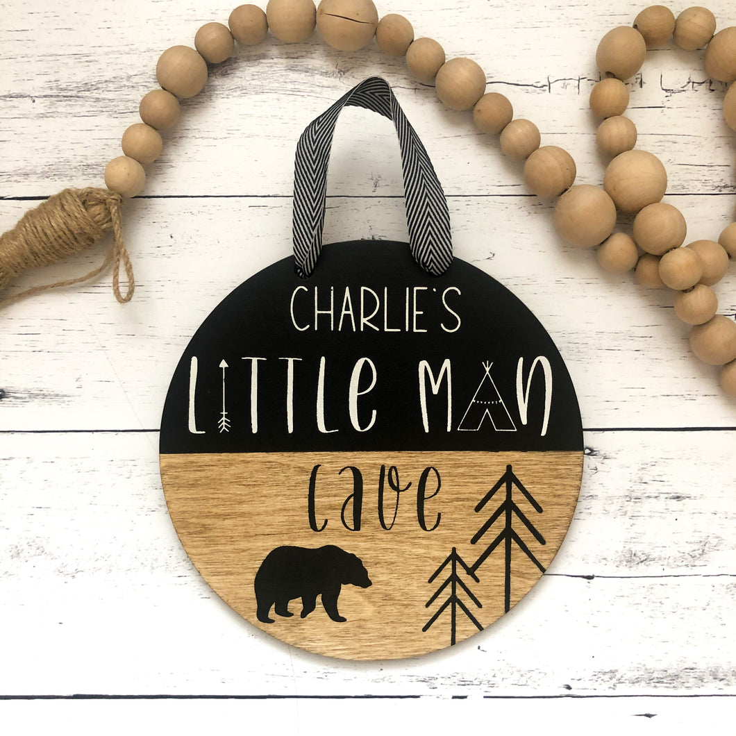 Personalized Little Man Cave Sign