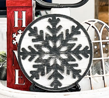 Load image into Gallery viewer, Mini Reversible Shiplap Sign (Snowflake/Merry Christmas)
