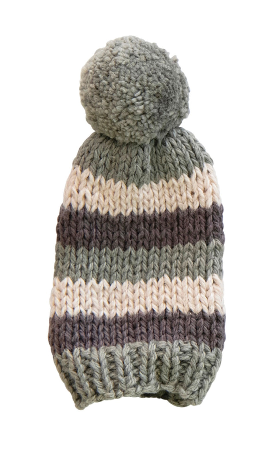 Knit Hat w/Pom Pom Bottle Topper